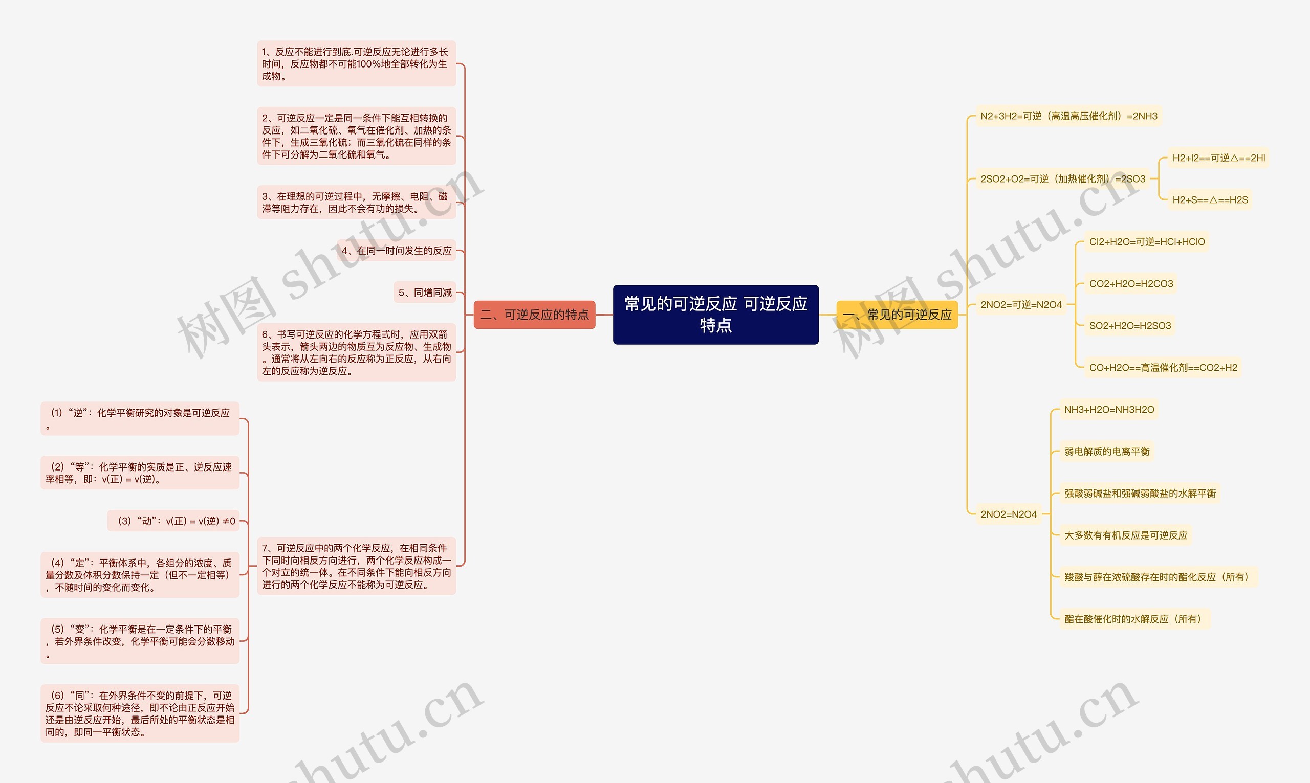 常见的可逆反应 可逆反应特点