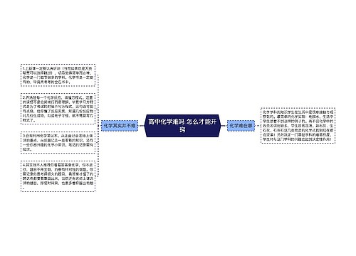 高中化学难吗 怎么才能开窍