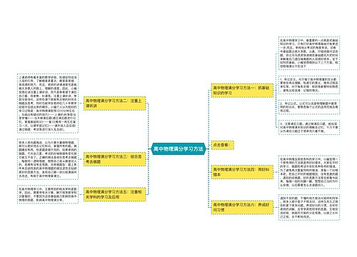 高中物理满分学习方法