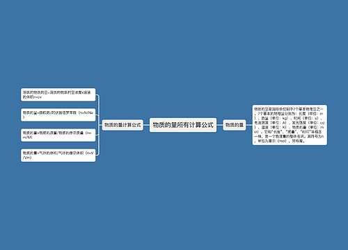 物质的量所有计算公式