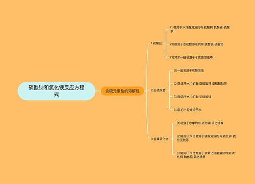 硫酸钠和氯化钡反应方程式