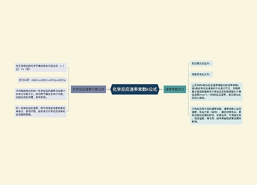 化学反应速率常数k公式