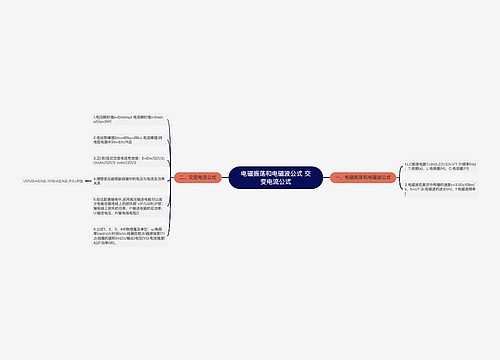 电磁振荡和电磁波公式 交变电流公式