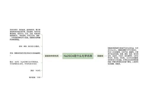 Na2SO4是什么化学名称