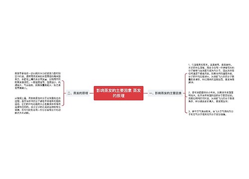 影响蒸发的主要因素 蒸发的原理