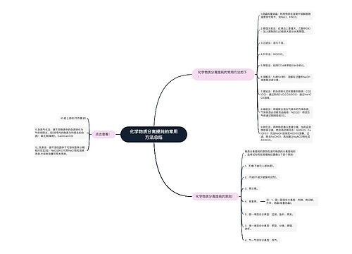 化学物质分离提纯的常用方法总结