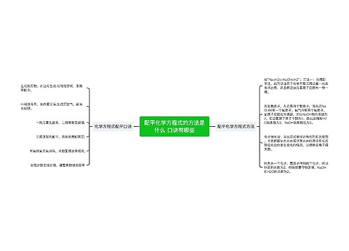 配平化学方程式的方法是什么 口诀有哪些