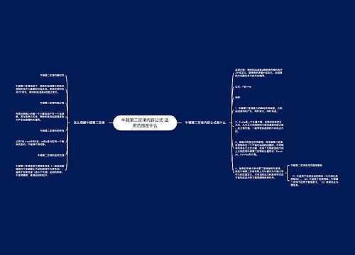 牛顿第二定律内容公式 适用范围是什么