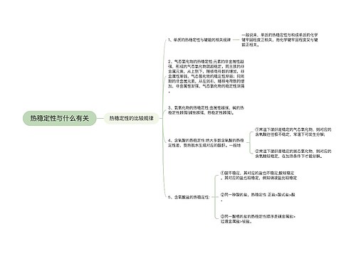 热稳定性与什么有关