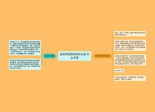 在化学反应前后什么变 什么不变