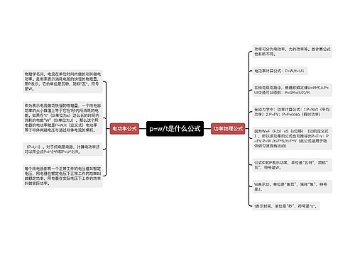 p=w/t是什么公式