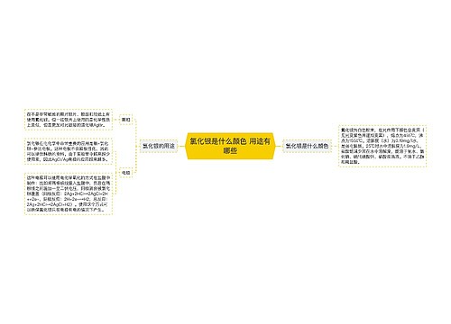 氯化银是什么颜色 用途有哪些