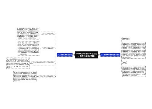 学好高中化学的学习方法、高中化学学习技巧