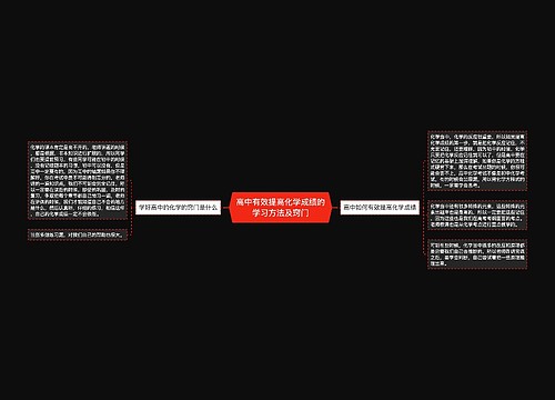 高中有效提高化学成绩的学习方法及窍门