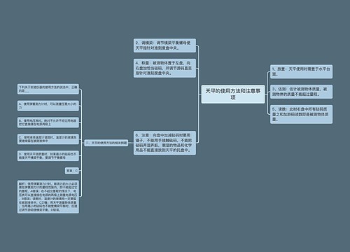 天平的使用方法和注意事项