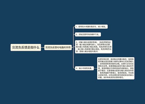 交流负反馈是指什么