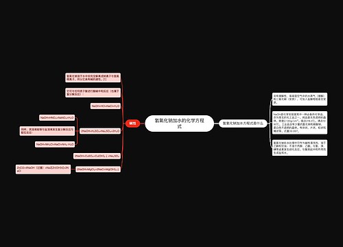 氢氧化钠加水的化学方程式