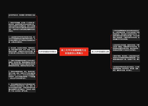 高三化学实验题解题方法 实验题怎么得高分