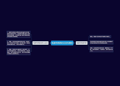 短路和断路的区别有哪些