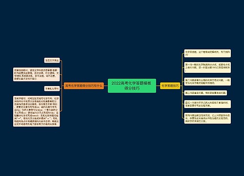 2022高考化学答题模板 得分技巧