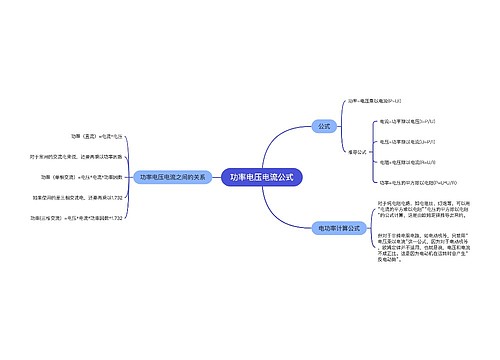 功率电压电流公式