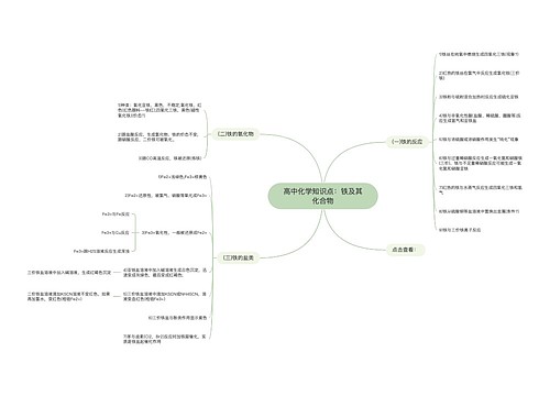 高中化学知识点：铁及其化合物
