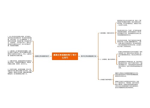 提高化学成绩的窍门 有什么技巧