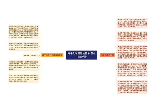 高中化学最难的部分 怎么才能学好