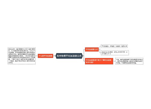 高中物理平均加速度公式