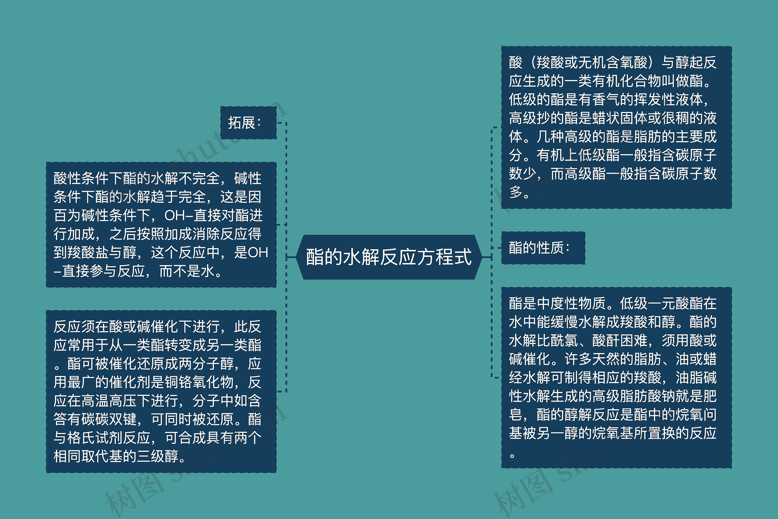 酯的水解反应方程式思维导图