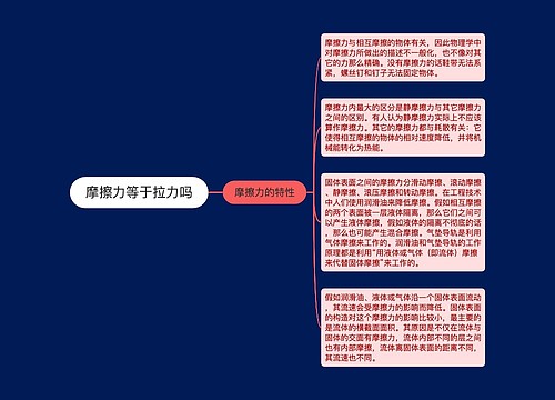 摩擦力等于拉力吗