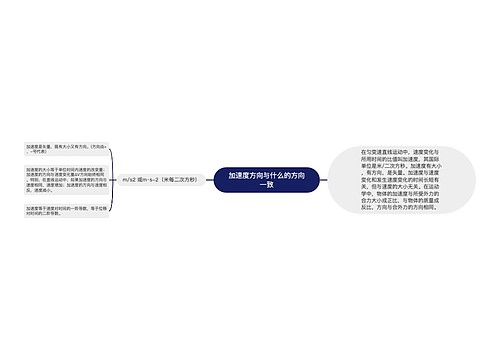 加速度方向与什么的方向一致