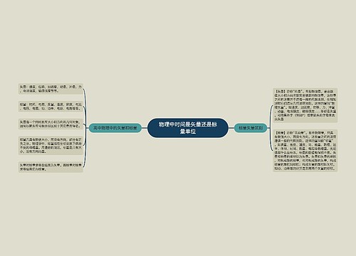 物理中时间是矢量还是标量单位