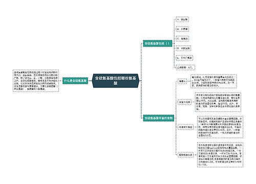 含硫氨基酸包括哪些氨基酸