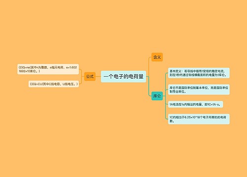 一个电子的电荷量