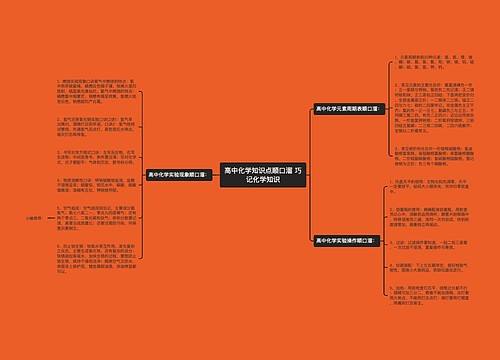 高中化学知识点顺口溜 巧记化学知识