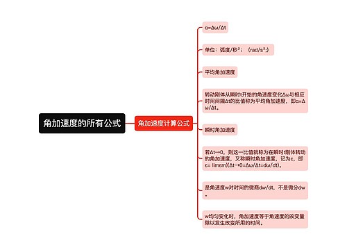 角加速度的所有公式