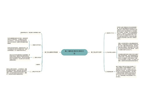 高二理科生学好化学的方法