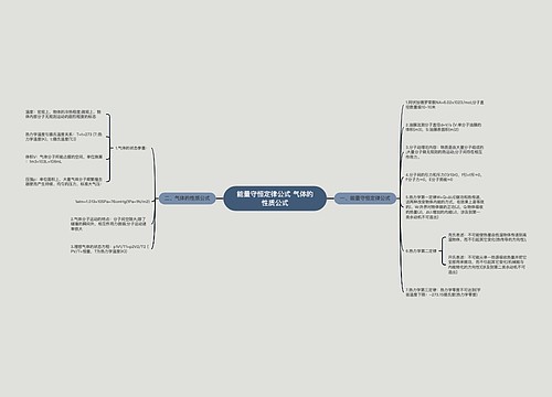能量守恒定律公式 气体的性质公式