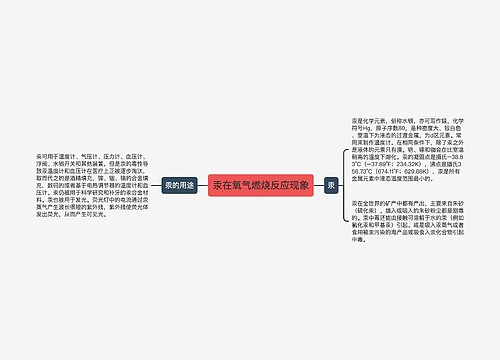 汞在氧气燃烧反应现象