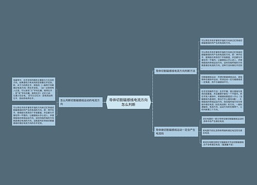 导体切割磁感线电流方向怎么判断