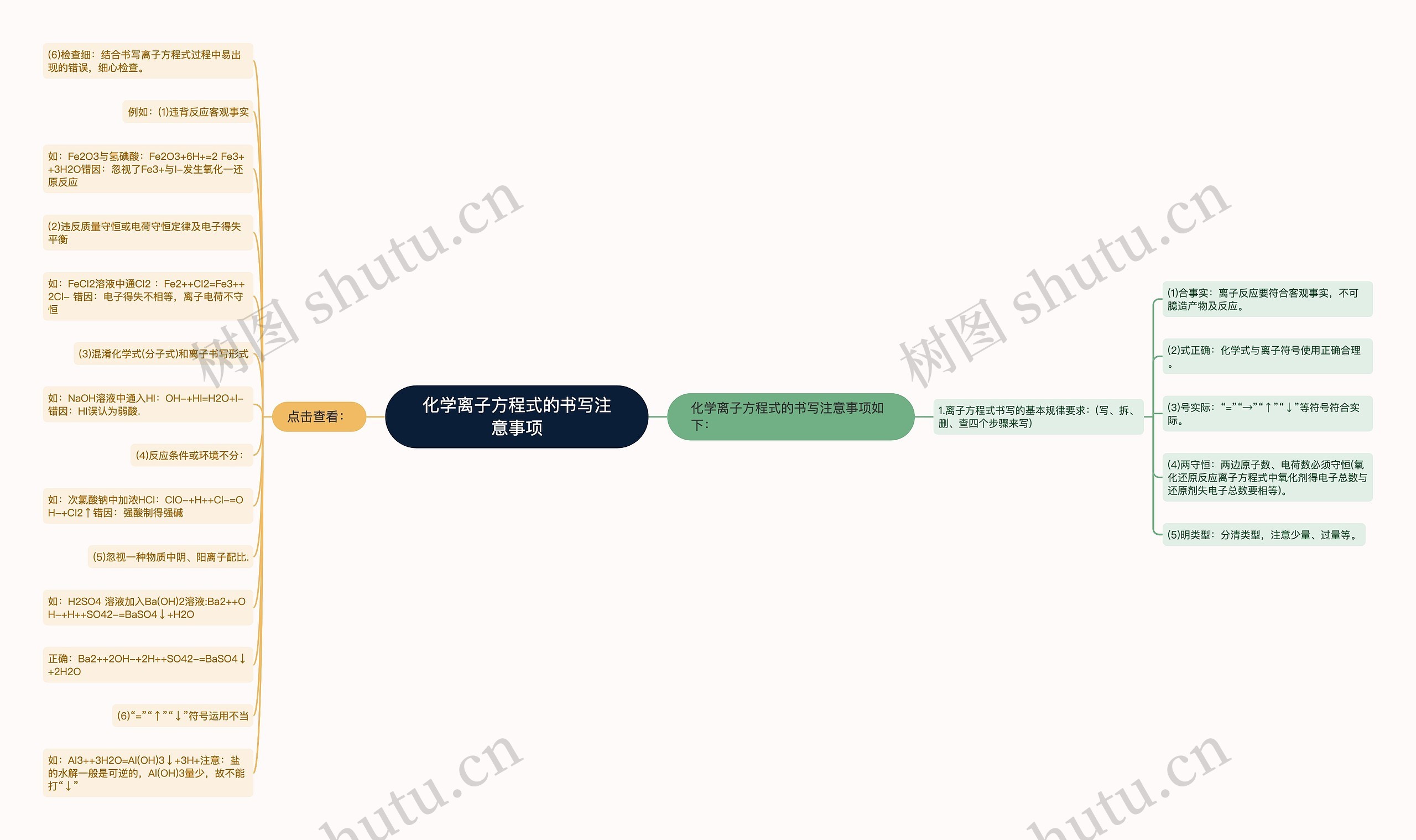 化学离子方程式的书写注意事项