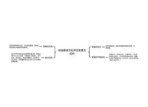 轮轴是省力杠杆还是费力杠杆