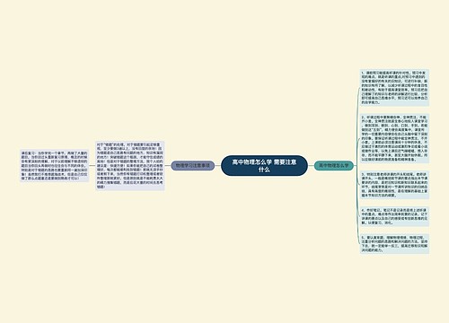 高中物理怎么学 需要注意什么