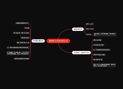 密度的公式和变形公式