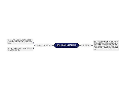 50hz和60hz能通用吗