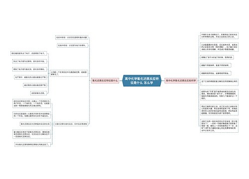 高中化学氧化还原反应特征是什么 怎么学