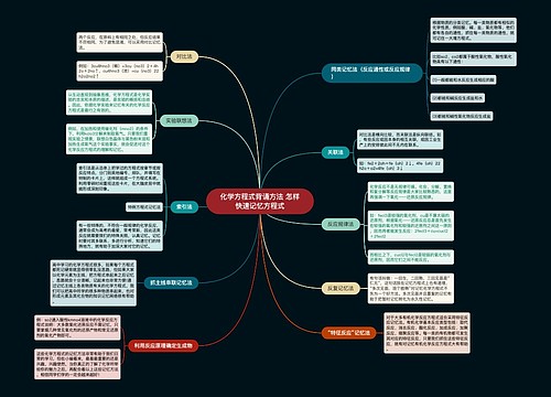 化学方程式背诵方法 怎样快速记忆方程式