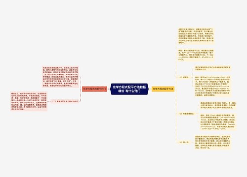 化学方程式配平方法包括哪些 有什么窍门