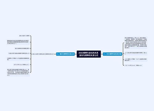 2022频率与波长的关系 波长与频率的关系公式